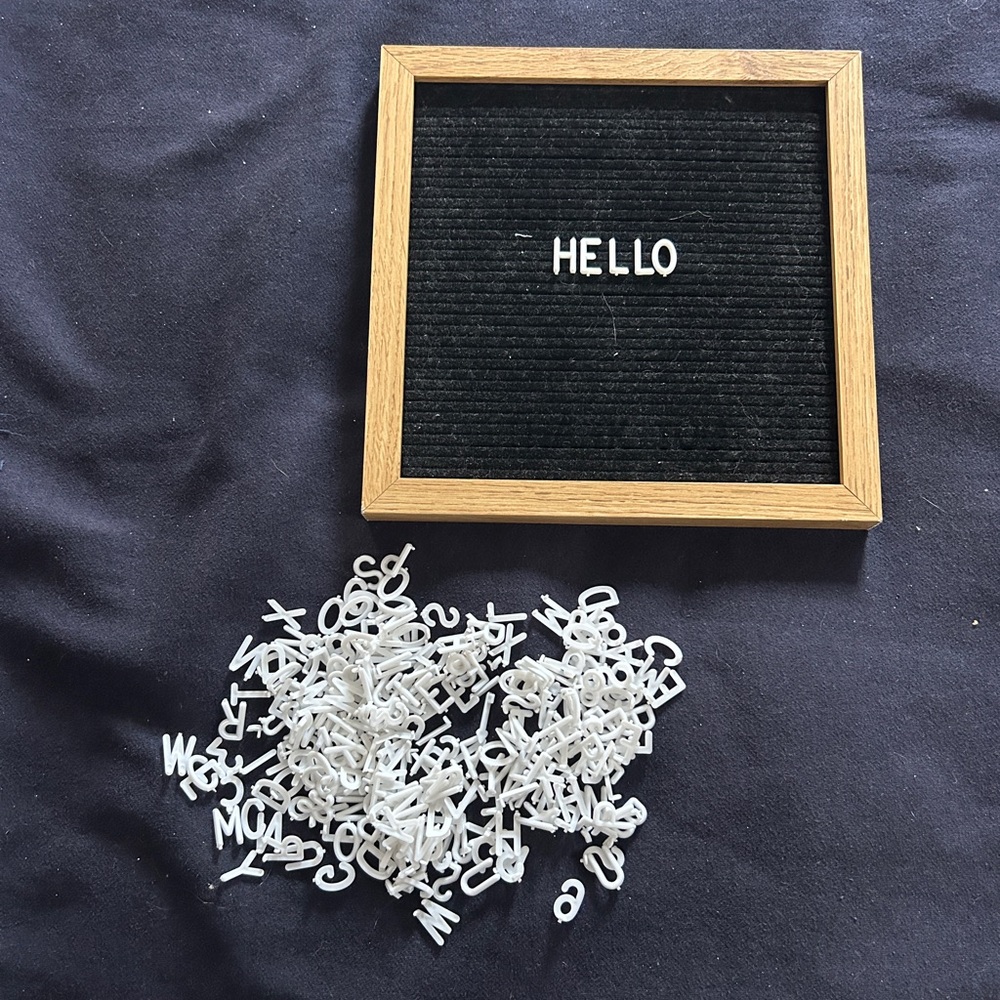 Customizable Sign with Plastic Letters / Numbers / Punctuation